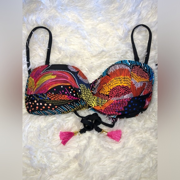 La Blanca Other - La Blanca Colorful Patterned Bandeau Bikini Top size 6